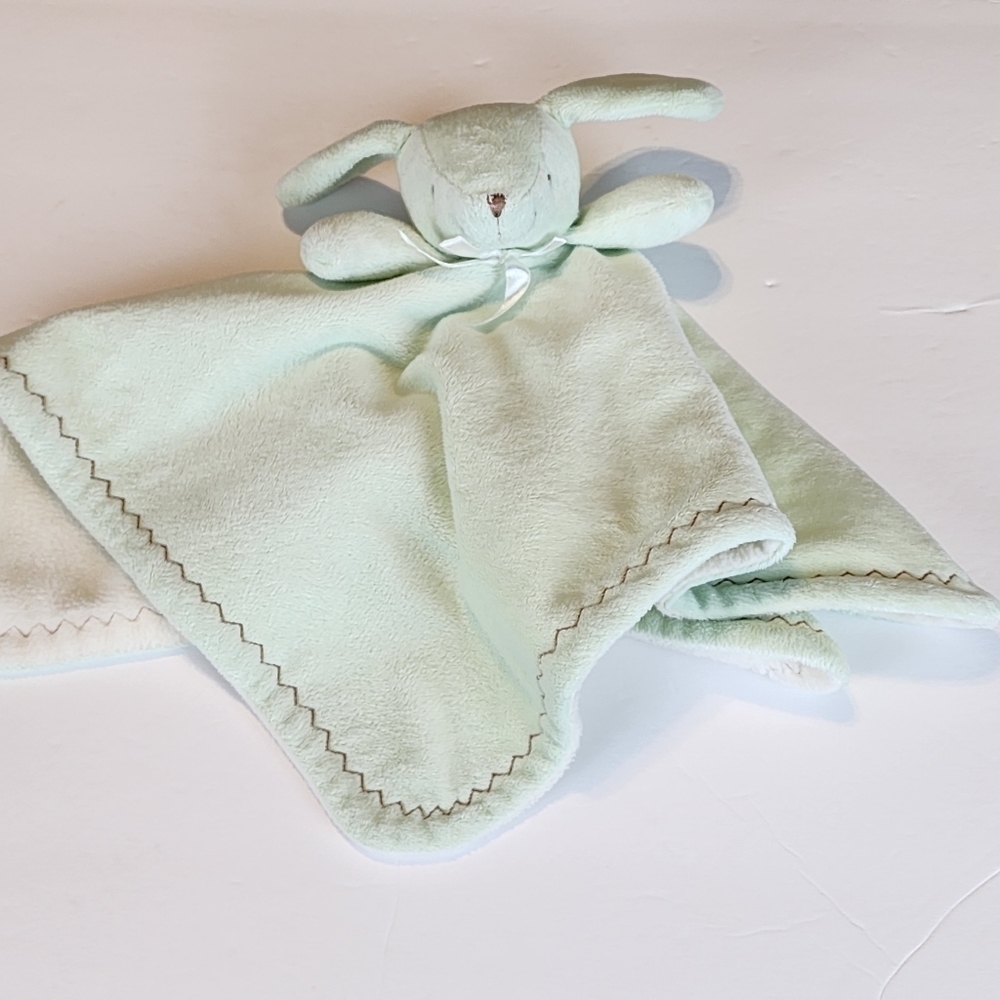 Blankets and Beyond Mint Green Bunny blanket Lovey